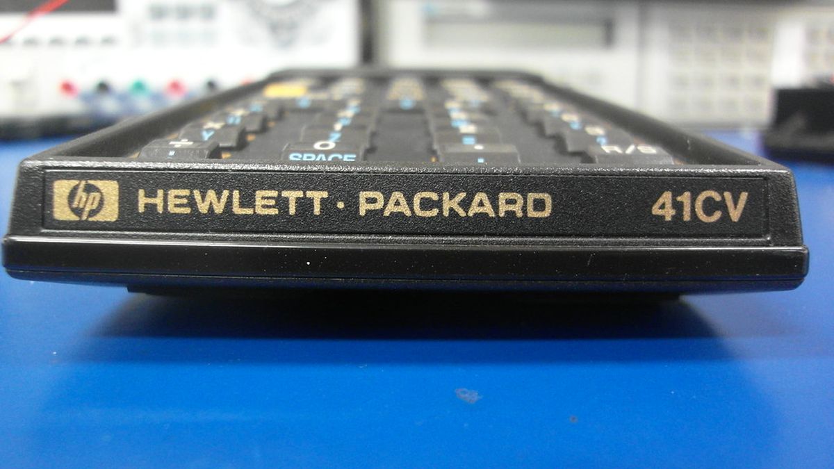 A calculator on a desk